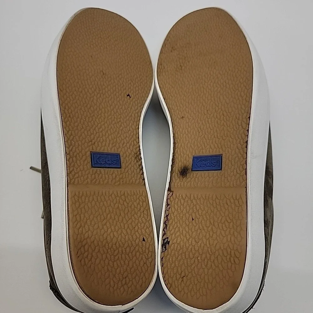 KEDS Rise Metro Women Sz 9 US EU 40 Taupe Nubuck Leather Platform Shoes Sneakers